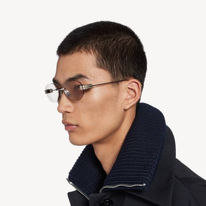 Occhiali Ovali Af Gossip in Grigio Chiaro | Balenciaga Italia IT - Image 3
