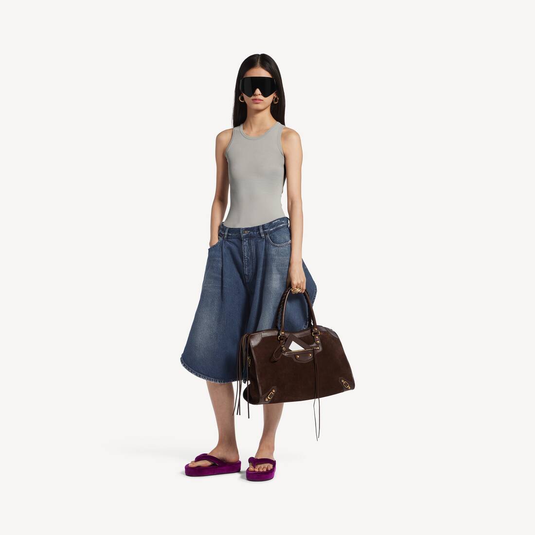 Women's Le City Bag Medium in Moka | Balenciaga Hungary EN - Image 7