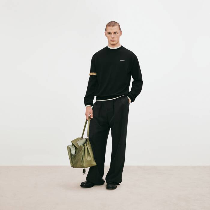 Men's Crewneck in Black/yellow - Men | Balenciaga Estonia EN - Image 3