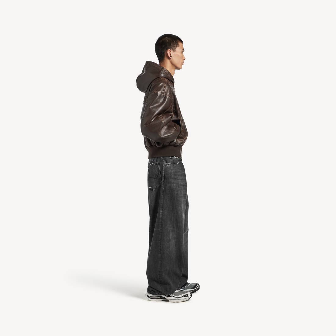 Plissierte Baggyhose  f&uuml;r Herren in Dunkles Eisgrau | Balenciaga Deutschland DE - Image 3