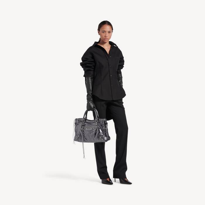 Bolso Le City Mediano para Mujer en Gris Acero - Mujer | Balenciaga Espa&ntilde;a ES - Image 3