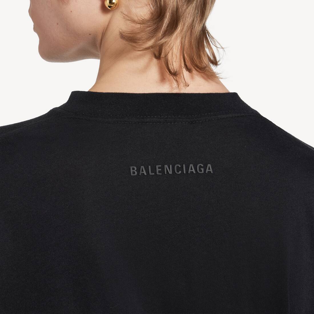 Abito Con Motivo Piega da Donna in Nero | Balenciaga Italia IT - Image 6