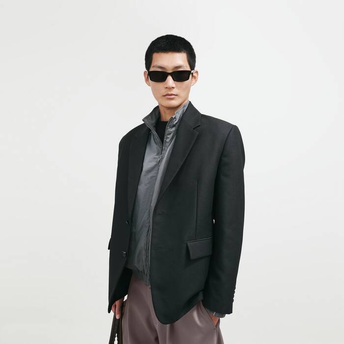 Giacca Monopetto Vestibilit&agrave; Slim da Uomo in Nero - Uomo | Balenciaga Italia IT - Image 1