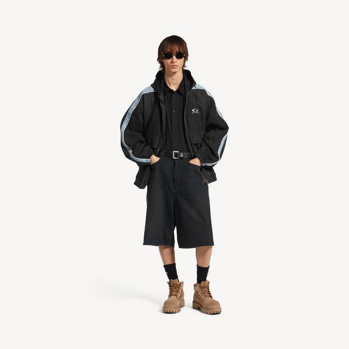 Men's Piping Detail Jacket in Black - Men | Balenciaga Netherlands EN - Image 3