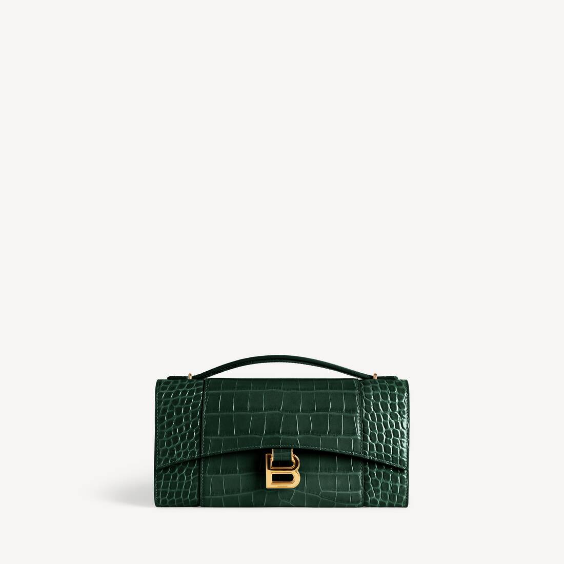 Women's Hourglass Pochette With Chain in Forest Green | Balenciaga Ireland EN - Image 4