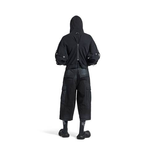 d-ring cargo zip-up hoodie