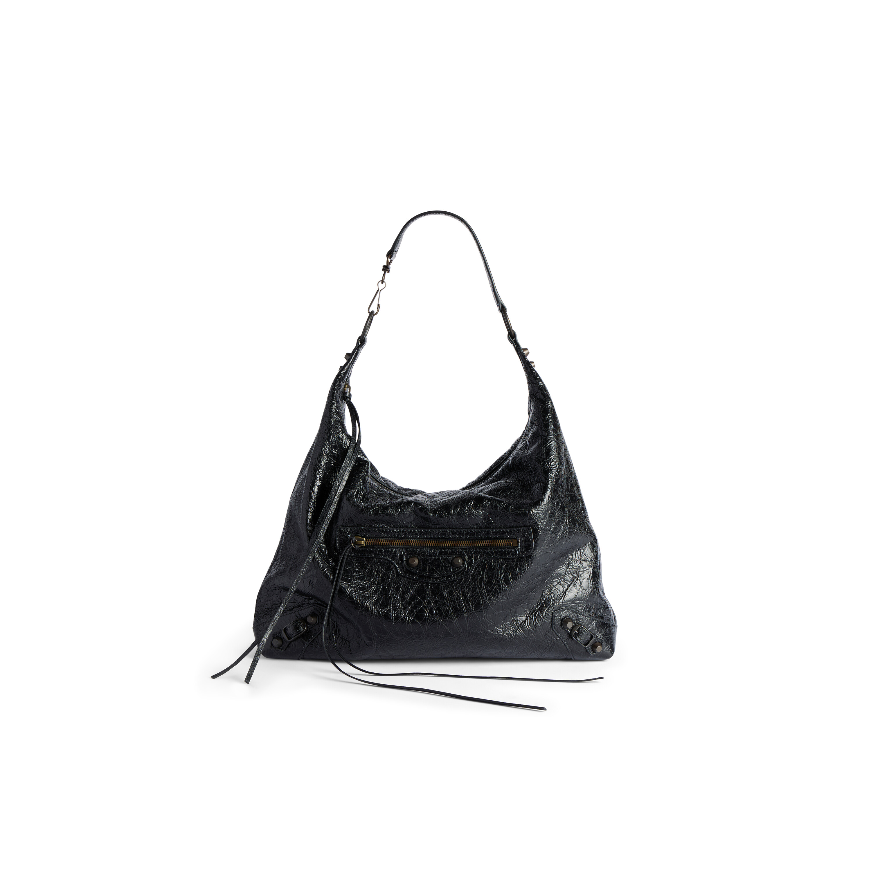 バッグ BALENCIAGA leather shoulder bag the city ブラック の ウィメンズ Le City ホーボーバッグ ミディアム