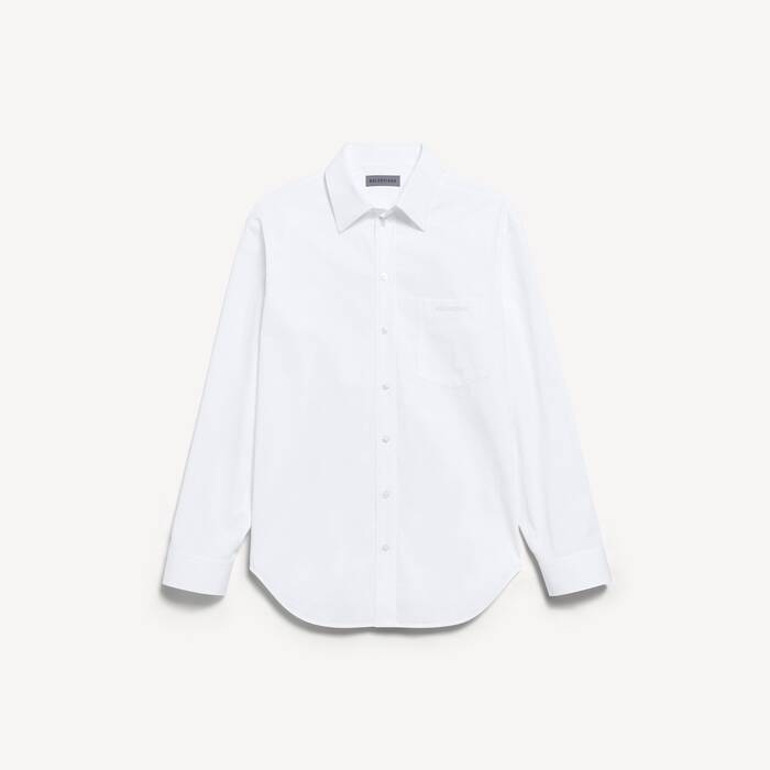 Men's Regular Fit Shirt in White - Men | Balenciaga United States EN - Image 2