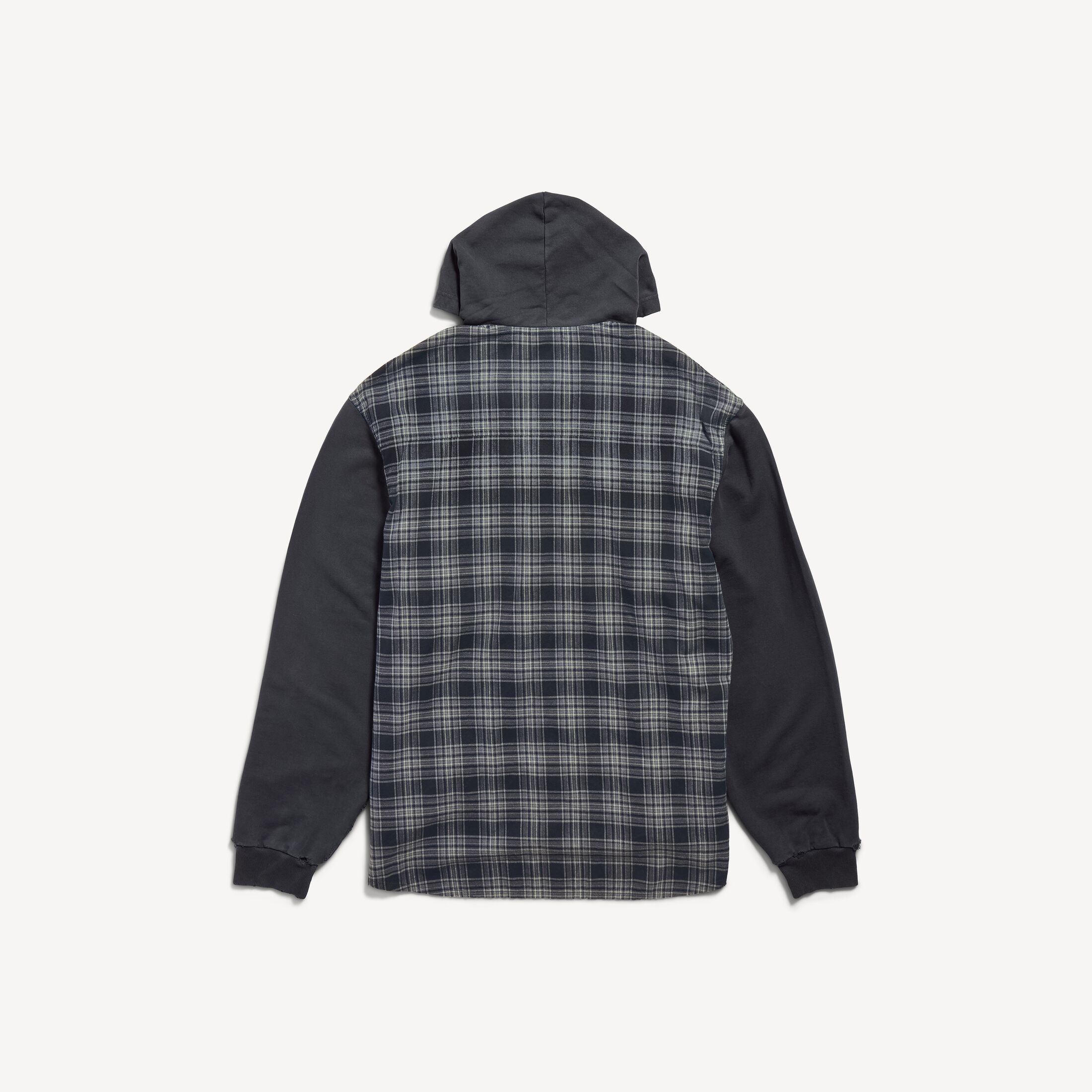 hooded hybrid shirt