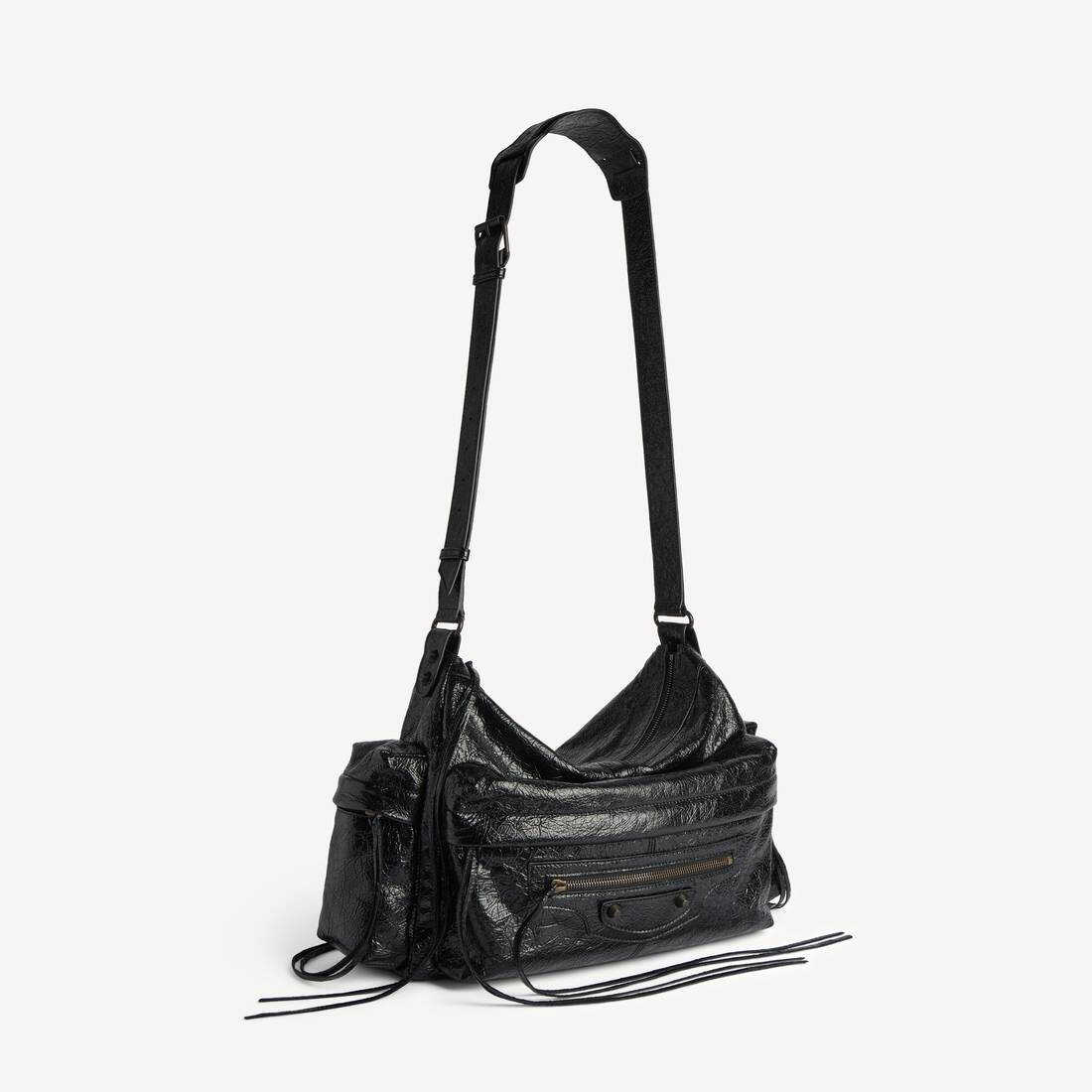 Men's Le City Multipocket Crossbody Bag Medium in Black | Balenciaga United States EN - Image 2