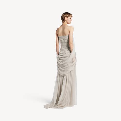 draped bustier dress