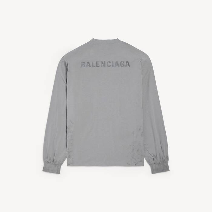 Balenciaga グレー の メンズ Balenciaga Back ロングスリーブ Tシャツ ミディアムフィット - メンズ | Balenciaga 日本 JA - Image 2