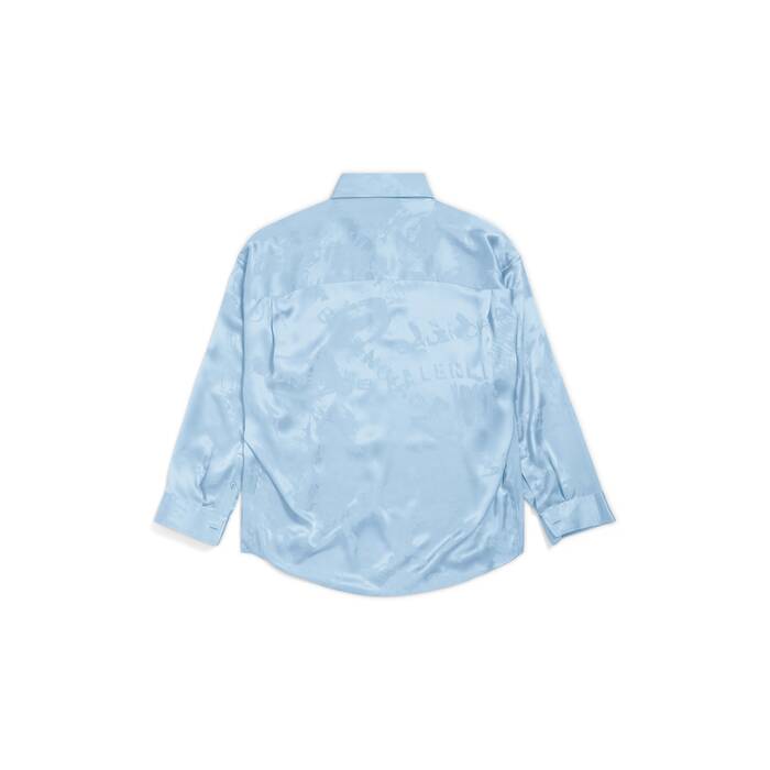 camisa de manga larga cocoon washed crayon allover