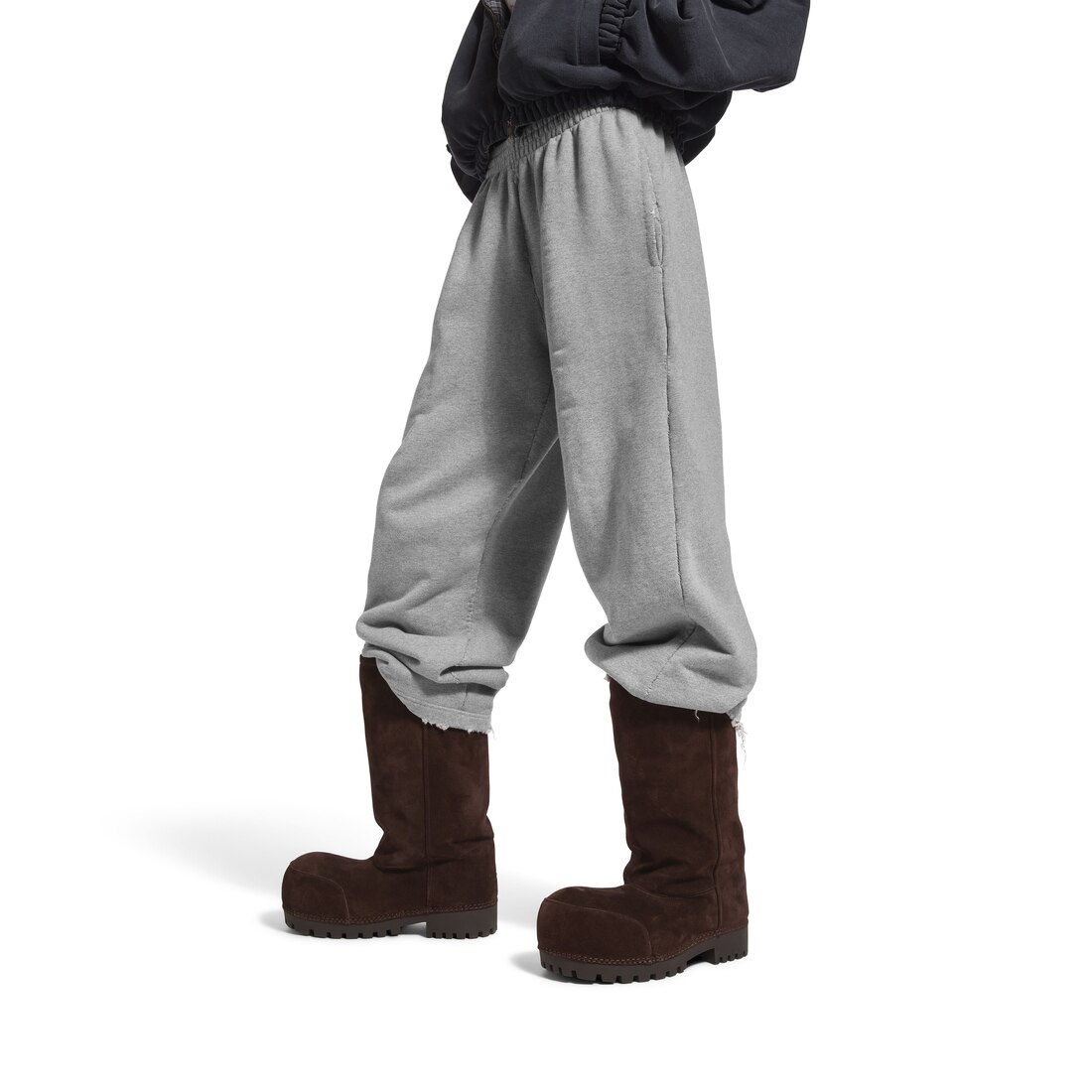 Men's Baggy Pants in Dark Heather Grey