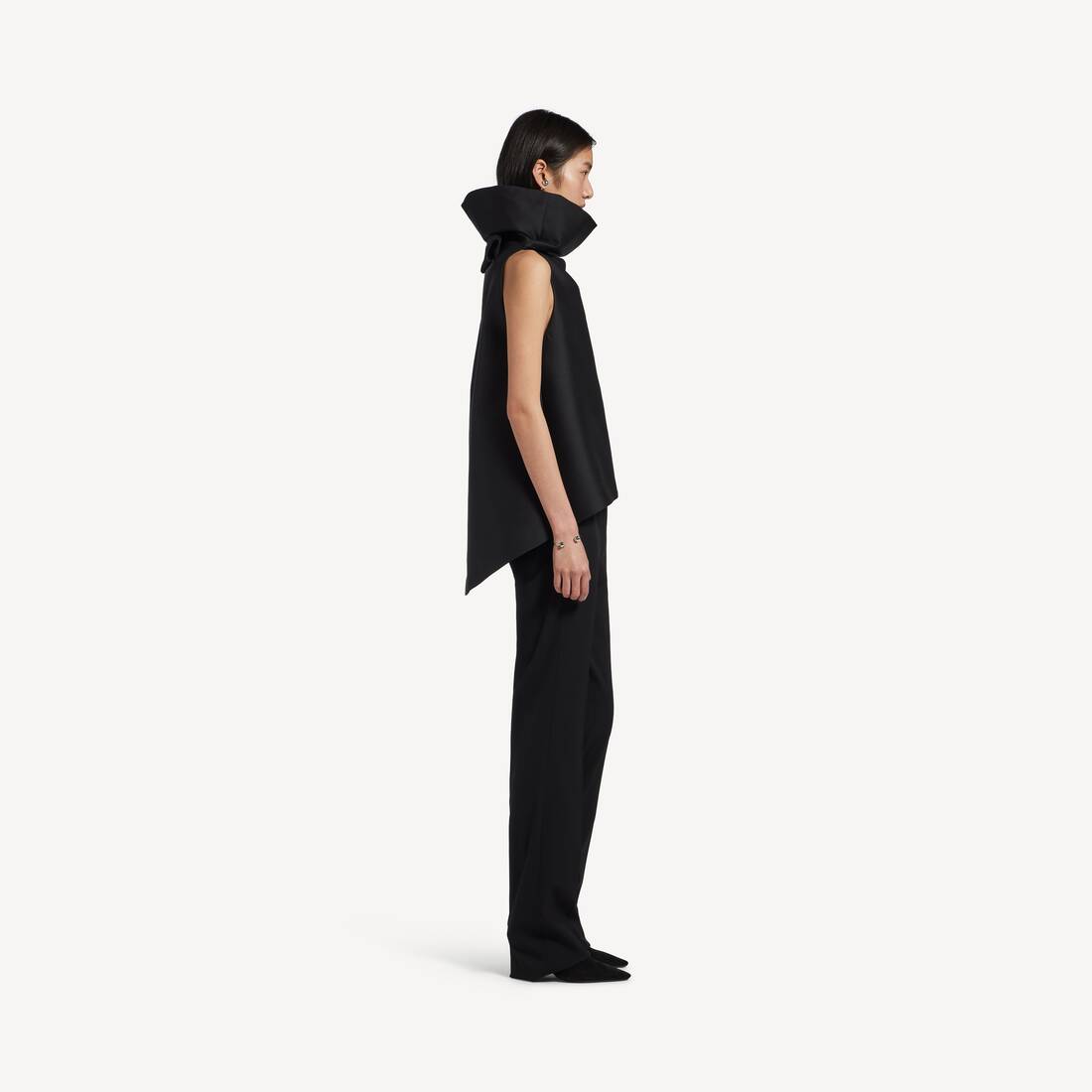 Top A Collo Alto  da Donna in Nero | Balenciaga Italia IT - Image 3