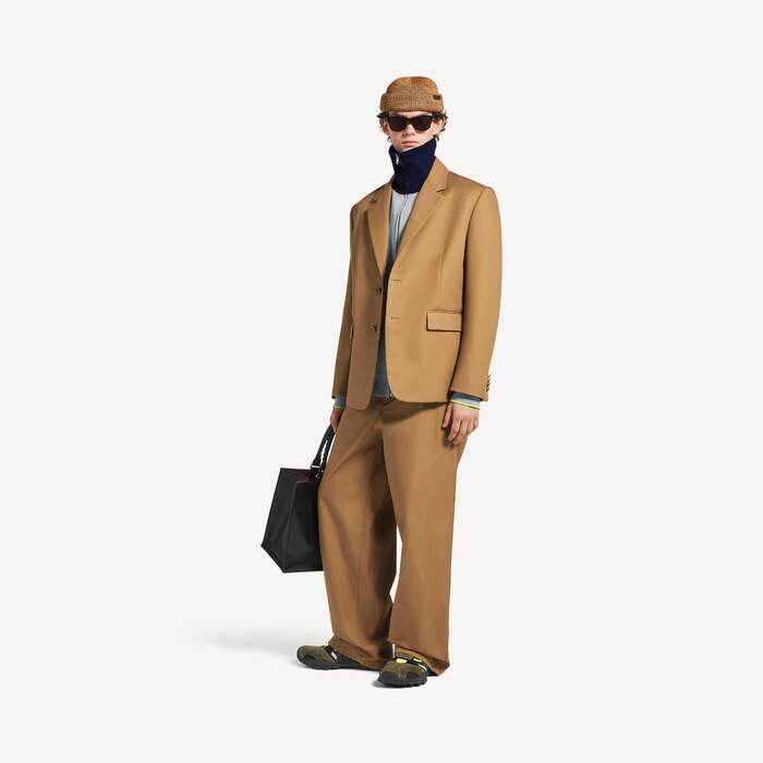 Giacca Monopetto Vestibilit&agrave; Normale da Uomo in Cammello - Uomo | Balenciaga Italia IT - Image 2