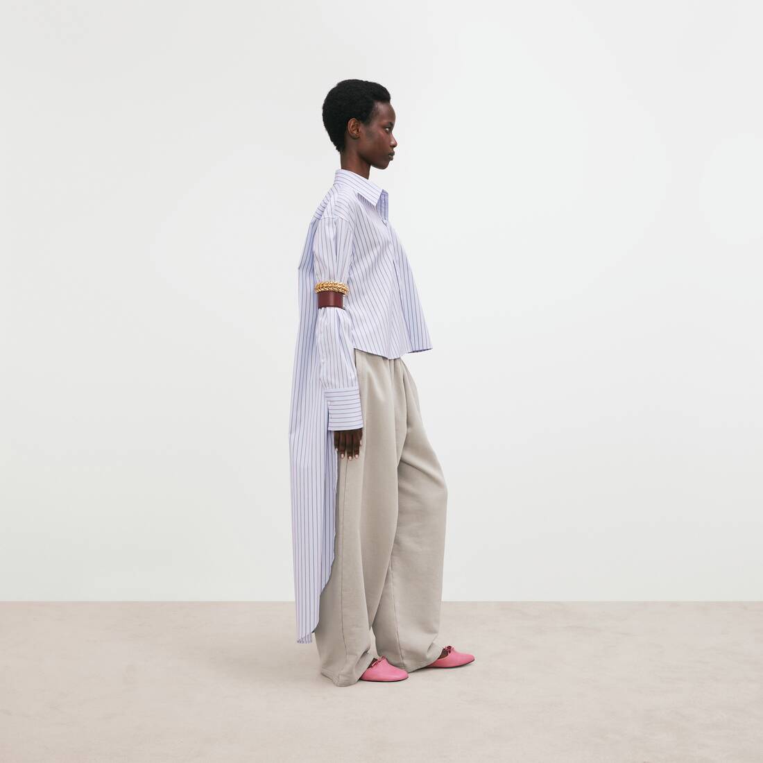 Women's Club Bb Relax Sweatpants in Pearl Color | Balenciaga Lithuania EN - Image 3