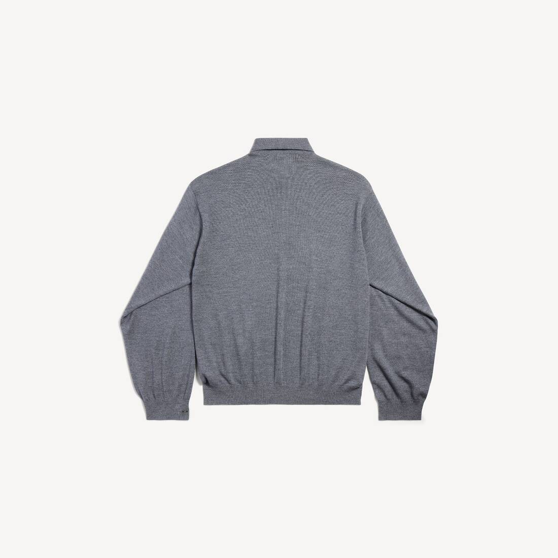 Men's Poloneck Sweater in Heather Grey | Balenciaga United States EN - Image 2