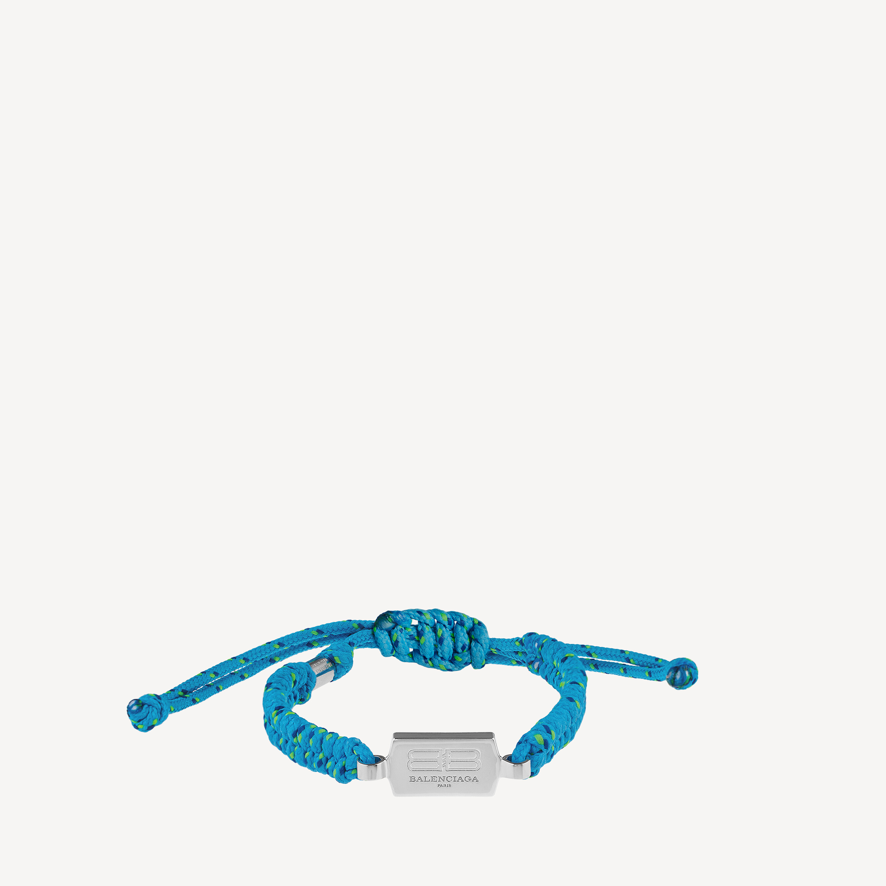 BALENCIAGA カラフルブレスレット Saint-germain Lace Bracelet in Turquoise/black/green/shiny Silver