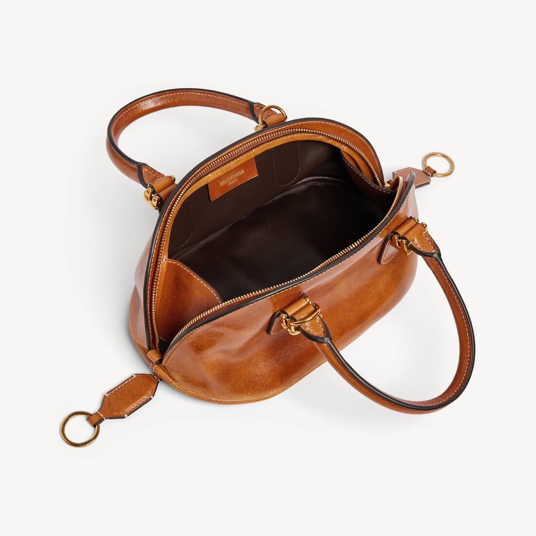 Bolso Bowling Bolero Mini para Mujer en Tostado Estilo Cowboy | Balenciaga Espa&ntilde;a ES - Image 5