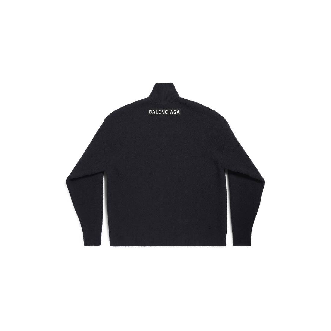Half zip high neck sweater