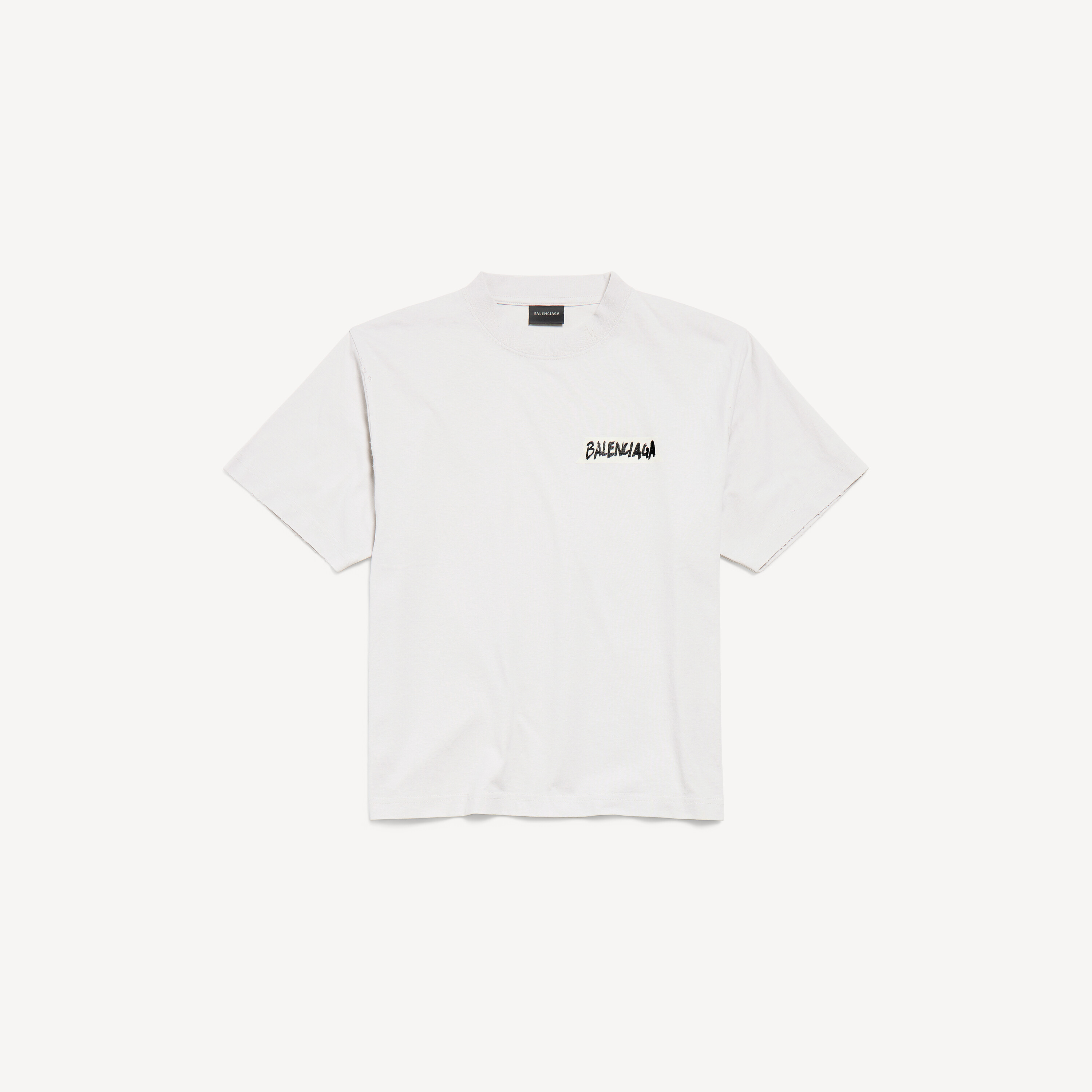 Women's Balenciaga Back T-shirt Medium Fit in Dirty White