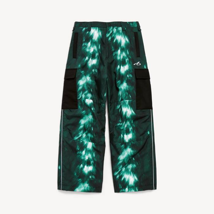 Men's Bodies Technical Cargo Trousers in Dark Green - Men | Balenciaga United Kingdom EN - Image 2