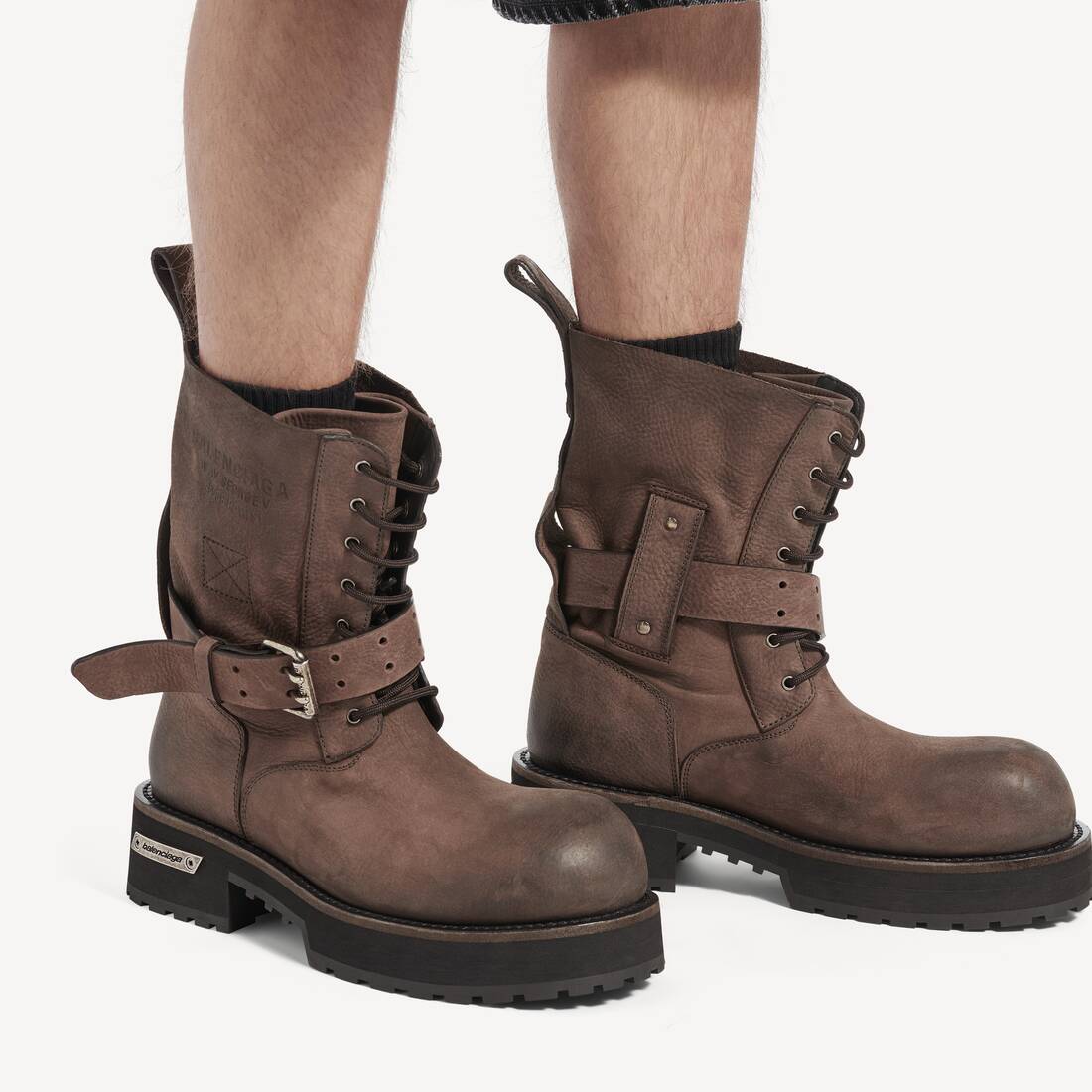 Men's Venom Lace-up Bootie in Brown | Balenciaga United States EN - Image 6