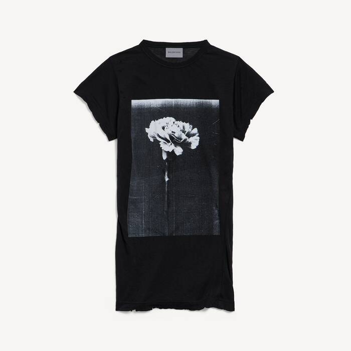 T-shirt The Song Of The Highest Tower Fit Small pour Femme en Noir - Femme | Balenciaga France FR - Image 1