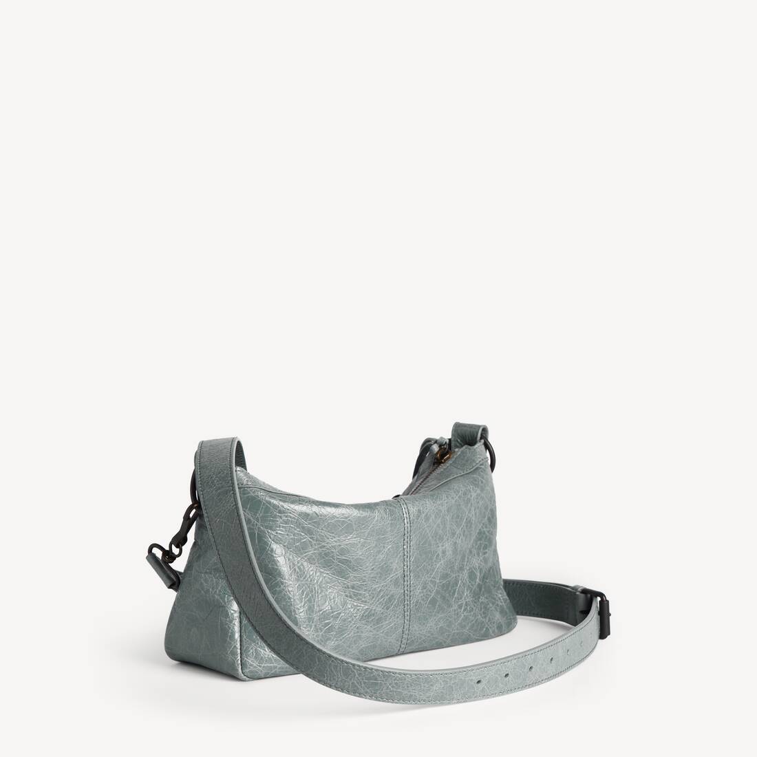 Sac Le City Moto Petit pour Homme en Gris Bleu | Balenciaga France FR - Image 3
