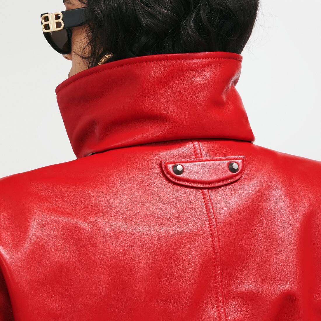 Runde Bomberjacke f&uuml;r Damen in Rot | Balenciaga Deutschland DE - Image 4