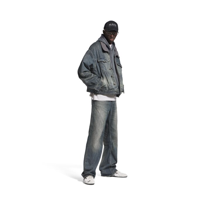 layered lined denim jacket