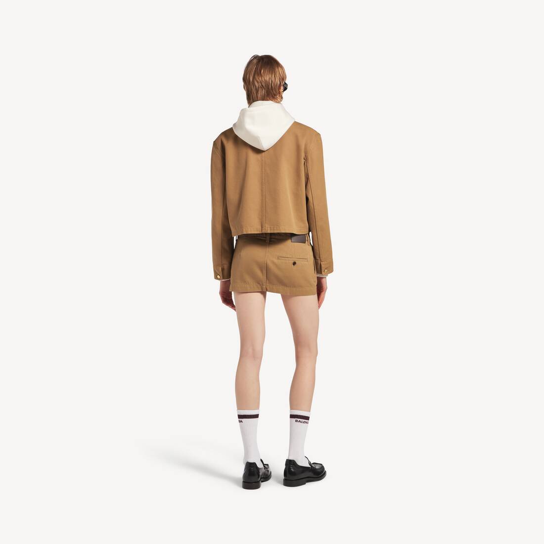 Veste Workwear Courte pour Femme en Beige | Balenciaga France FR - Image 4