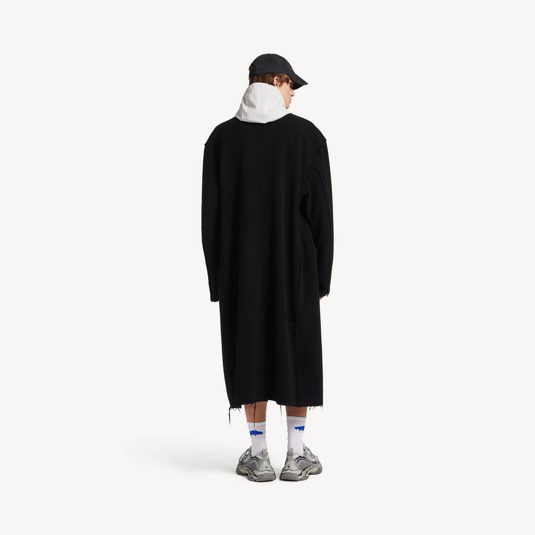 Manteau &Agrave; Bords Bruts pour Homme en Noir | Balenciaga France FR - Image 4