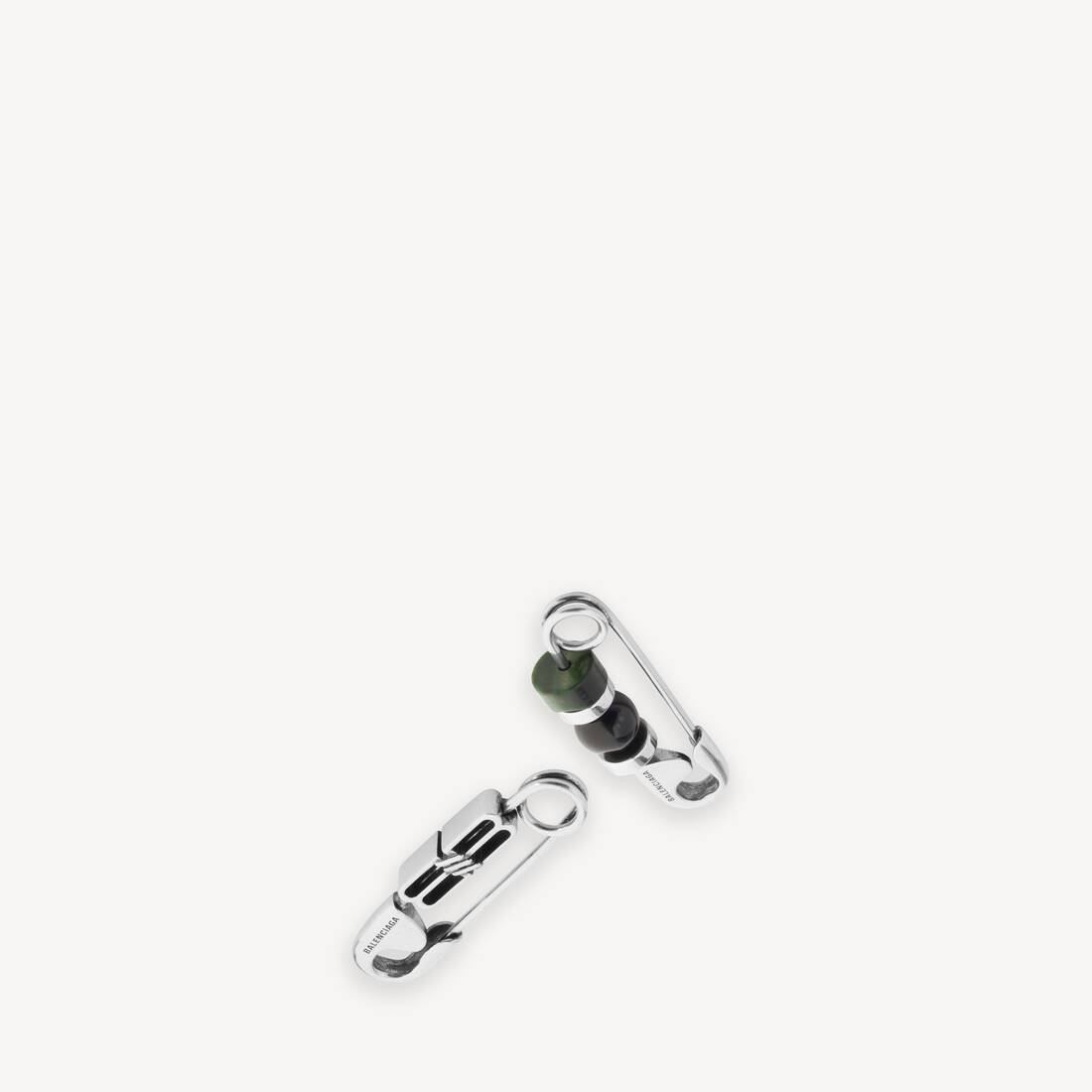 Men's Bb Icon Beads Earrings in Emerald | Balenciaga United States EN - Image 2