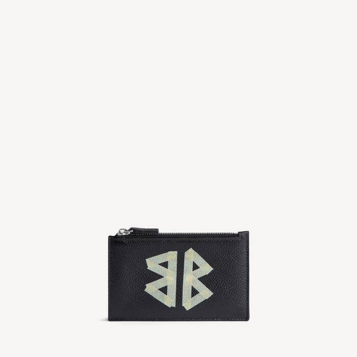 Men's Cash Large Long Coin And Card Holder in Black - Men | Balenciaga United States EN - Image 1
