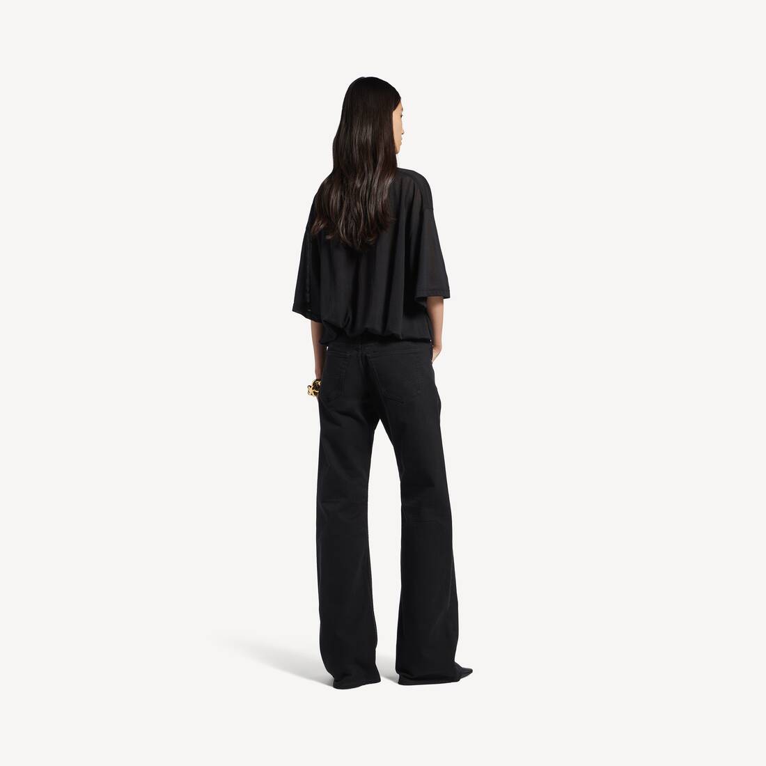 Vaqueros Relaxed Fit para Mujer en Negro | Balenciaga Espa&ntilde;a ES - Image 4