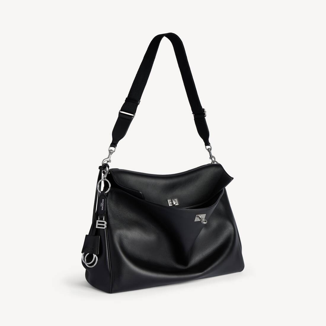 Men's Bolero Tab Keychain in Black | Balenciaga Netherlands EN - Image 3