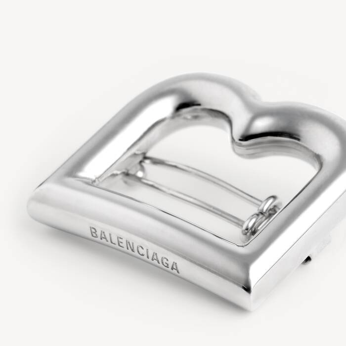 Barrettes B pour Femme en Argent&eacute; Brillant - Femme | Balenciaga Belgique FR - Image 3