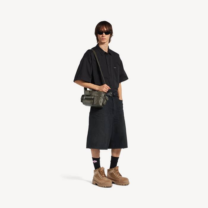 Sac Camera Superbusy pour Homme en Kaki - Homme | Balenciaga France FR - Image 3