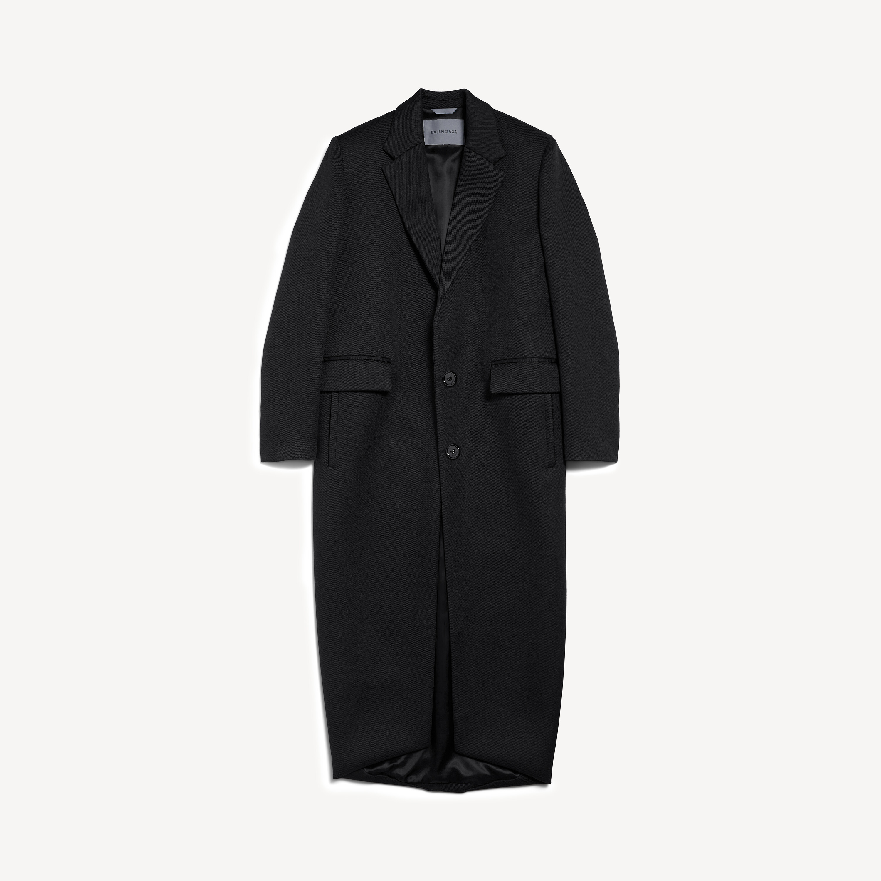 Women's Long Sack Coat in Black