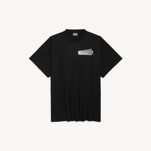 silver tape balenciaga back t-shirt oversize-passform