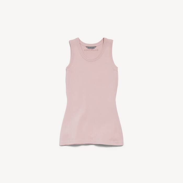 Women's Tank Top in Dusty Pink - Women | Balenciaga Saudi Arabia EN - Image 2