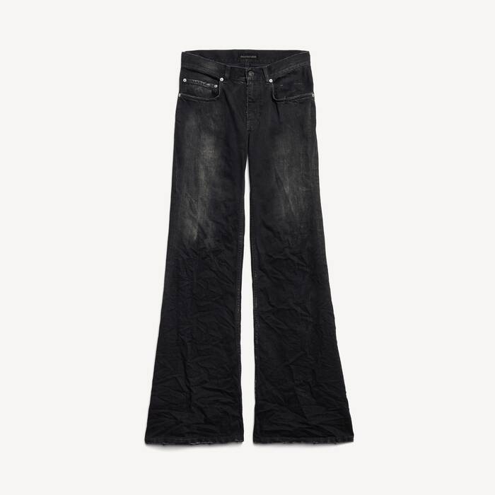 Women's Wide Leg Pants in Black - Women | Balenciaga Switzerland EN - Image 2