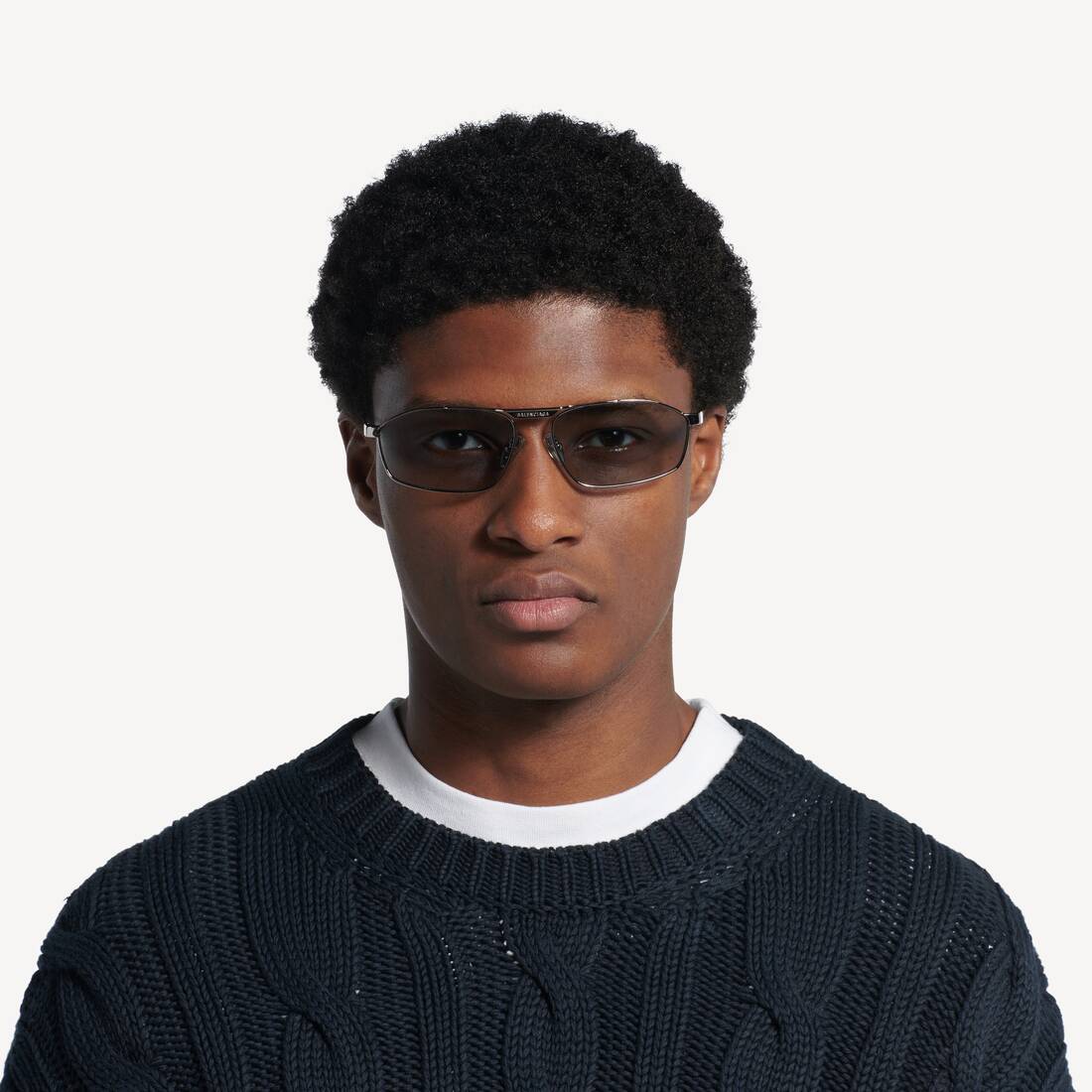 &Oacute;culos De Sol D-frame Tag 3.0 para Ele em Prateado | Balenciaga Brasil PT - Image 5