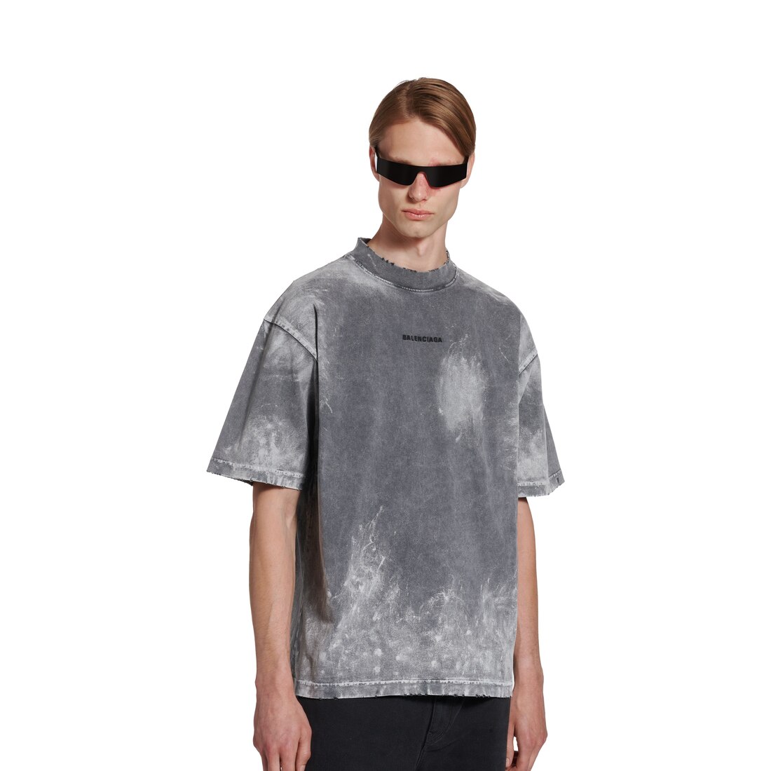 Men's Balenciaga Back T-shirt Medium Fit in Grey | Balenciaga US