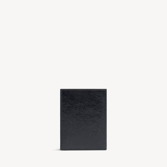 Men's Monaco Vertical Bifold Wallet in Black - Men | Balenciaga United Kingdom EN - Image 2