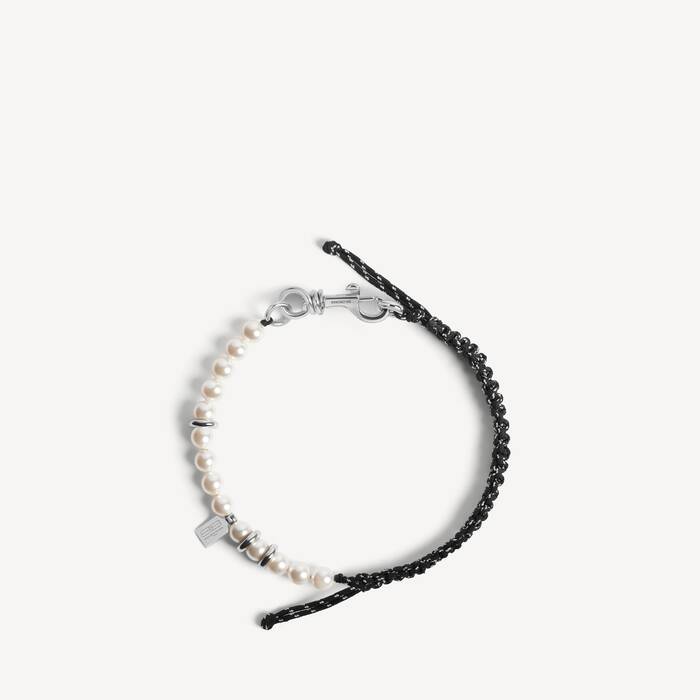 Malibu Pearl Bracelet/choker in Black/white/shiny Silver | Balenciaga Japan EN - Image 1