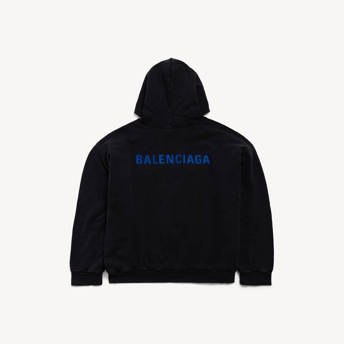 Hoodie Balenciaga Back Fit Medium pour Homme en Noir D&eacute;lav&eacute;/bleu | Balenciaga Belgique FR - Image 2