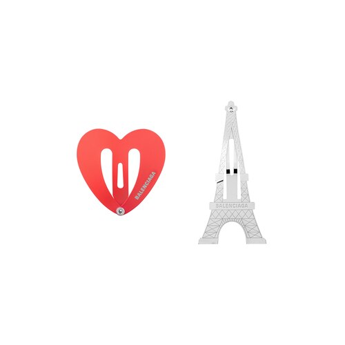 bazaar paris heart snap clip set